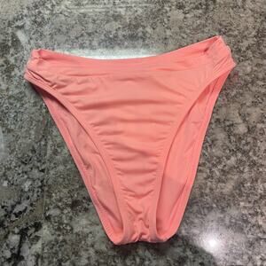 BECCA by Rebecca Virtue Color Code Peach | Orange | Peach |Solid Bikini Medium
